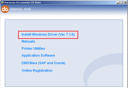Datamax Accessories CD-Rom